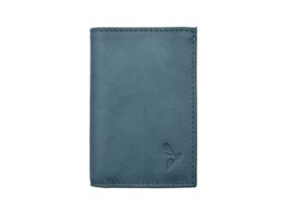 Porte-cartes minimaliste « Luxe » tout cuir bleu pétrole 2 Cartes – PM-017-01 par la marque La Guêpe La Guêpe - Porte-cartes minimaliste « Luxe » tout cuir bleu pétrole 2 Cartes – PM-017-01