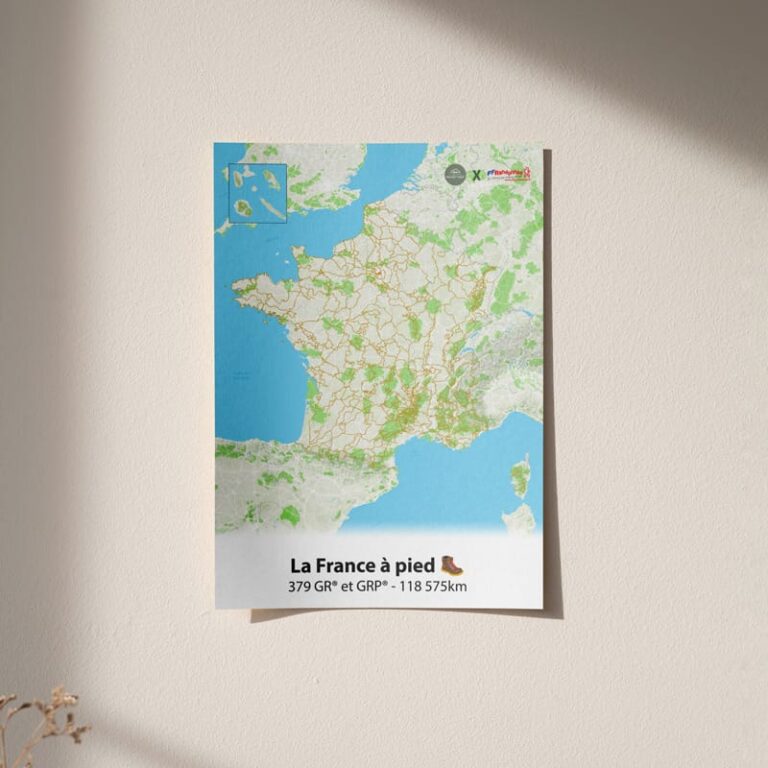 The Post Trace - Affiche randonnée - GR® à gratter - La France à Pied
