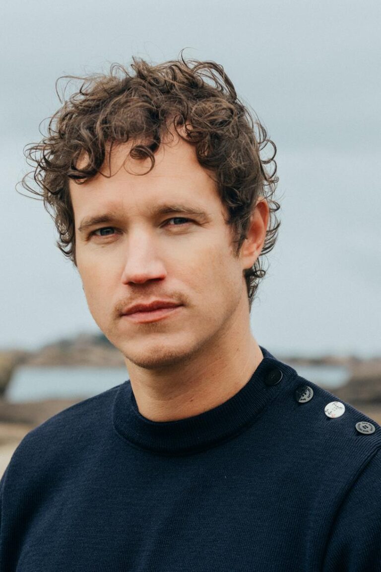 Baie des Caps - Pull marin homme à coudières Ancre rayée — 100 % laine vierge – Bleu Marine / Confort / 3XL