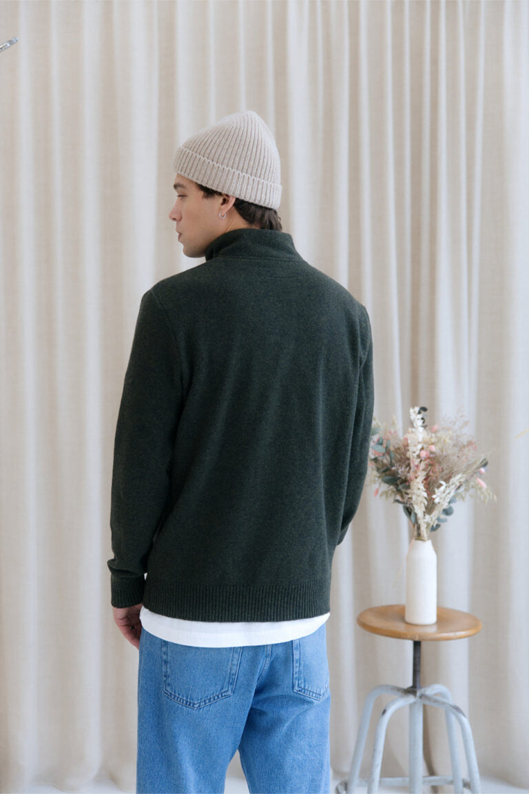 100% Laine Mérinos - pull MONTAGNE Kaki – XL