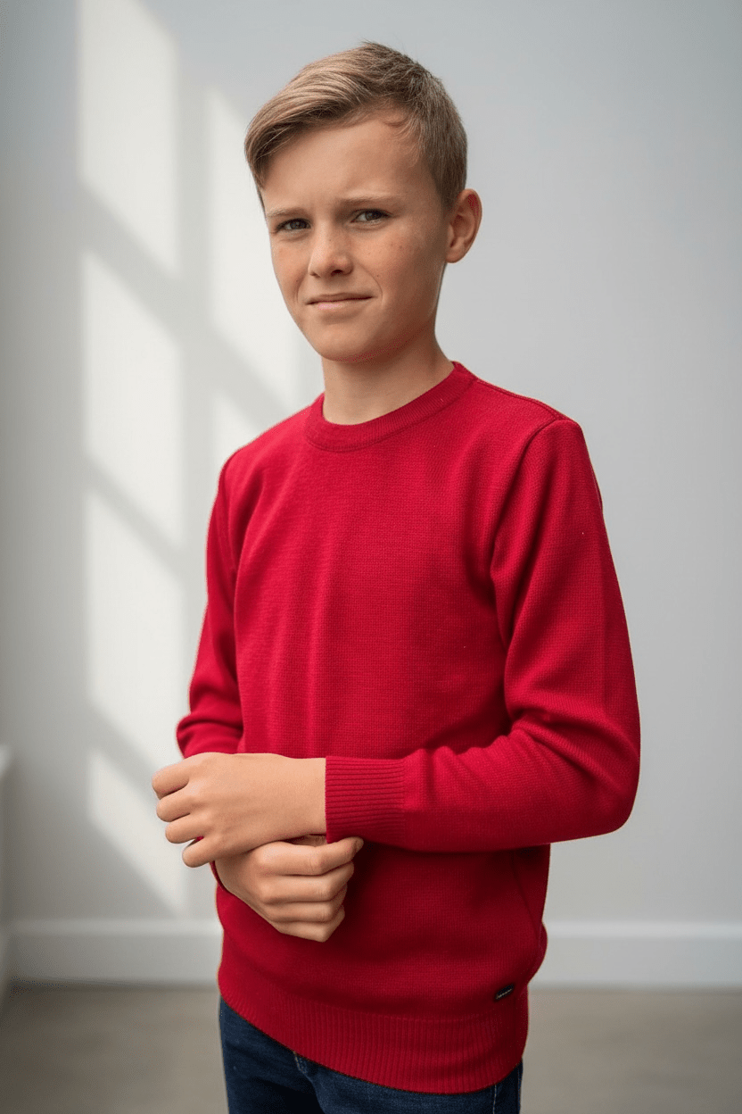 pull col r mael rouge 3193539 Baie des Caps - Pull col R "Mael" – Beige / 14A