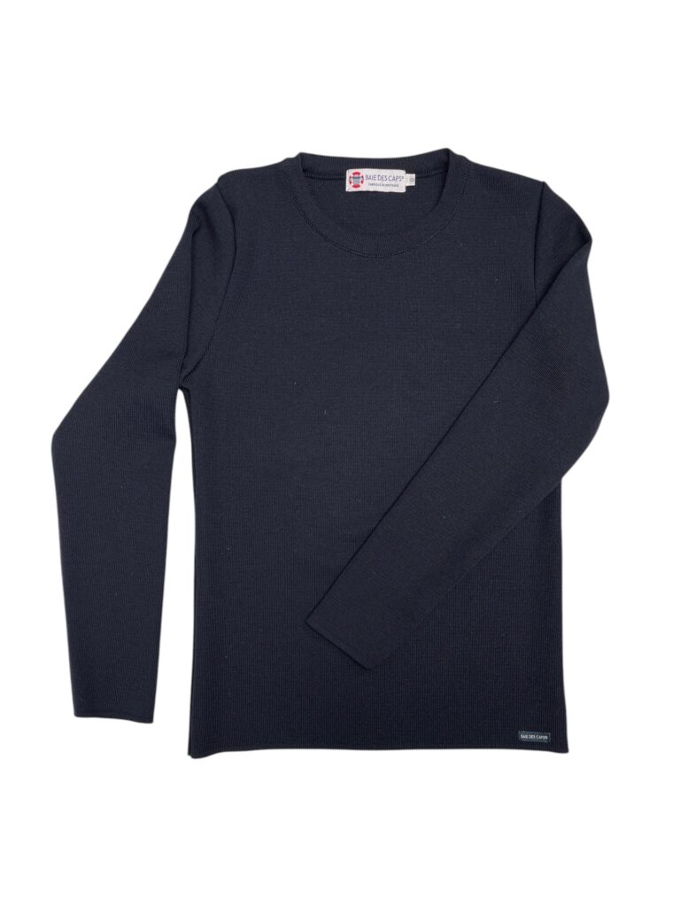 Baie des Caps - Pull col rond "Alizée" 100% laine mérinos – Marine / 2 (S)