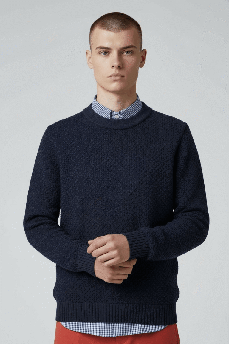 pull col rond fanch 12 16 ans marine 3852118 Baie des Caps - Pull col rond "Fanch" 12-16 ans – Camel / S