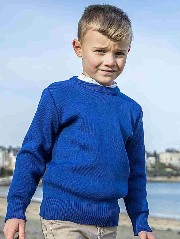 Baie des Caps - Pull col rond "Faouet" enfant – Camel / 14A