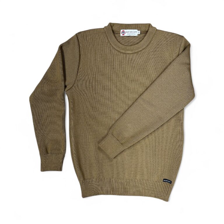 Baie des Caps - Pull col rond "Faouet" enfant – Camel / 14A