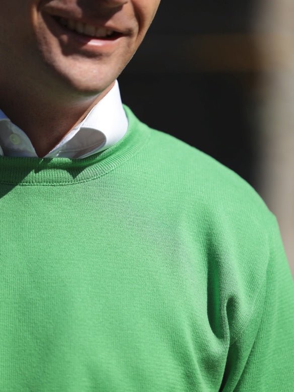Baie des Caps - Pull col Rond "Helice" coton – Vert / 3XL
