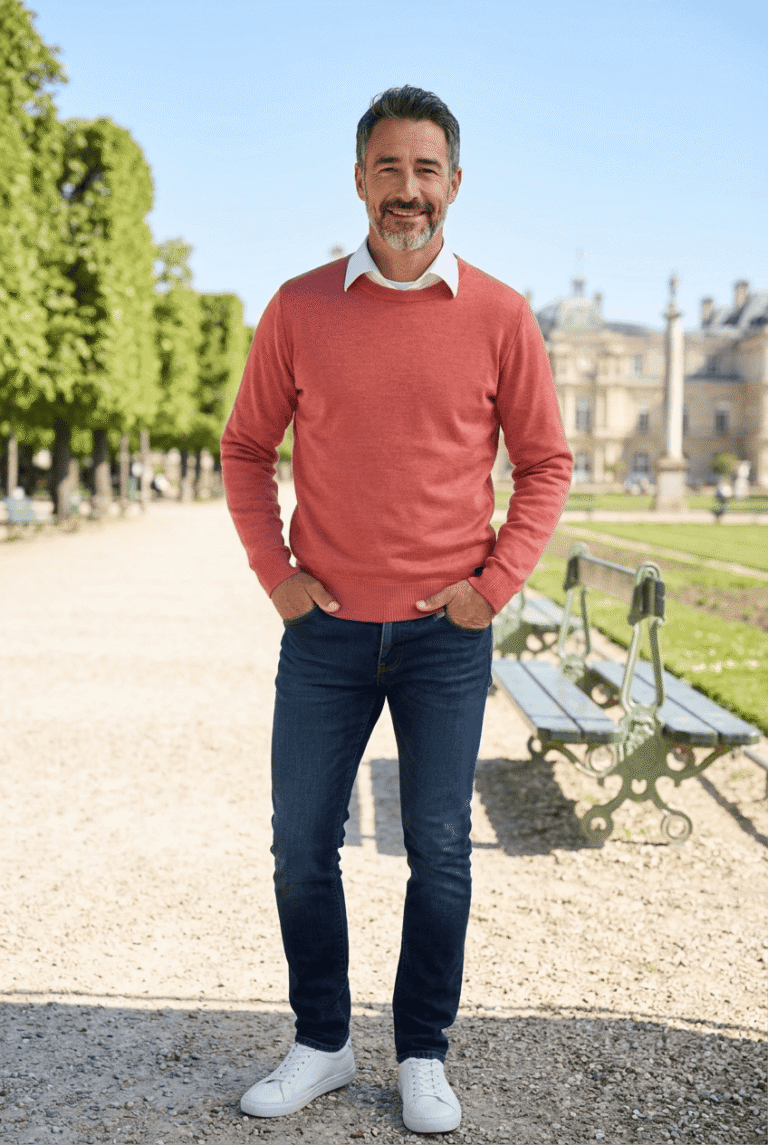 Baie des Caps - Pull col Rond "Petit Helice" laine mélangée – Marine / 5 (XL)