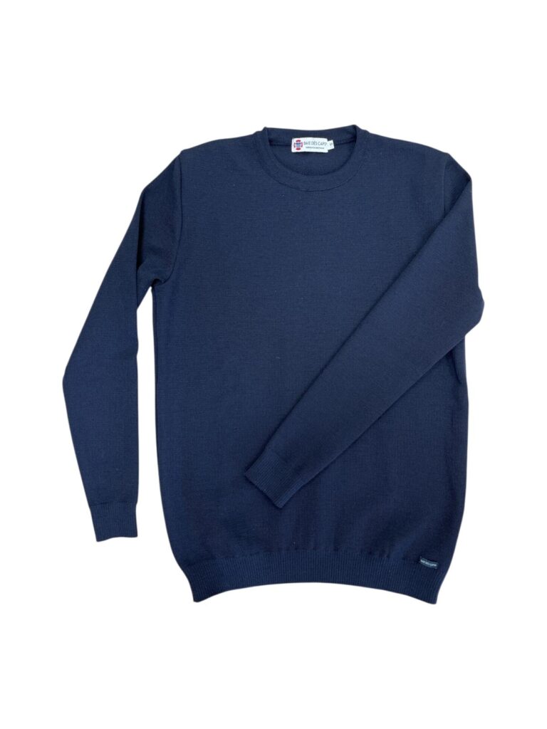 Baie des Caps - Pull col Rond "Petit Helice" laine mélangée – Marine / 5 (XL)