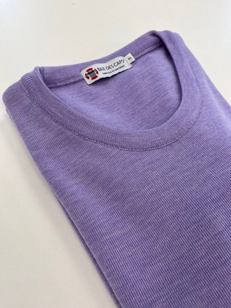 Baie des Caps - Pull femme Roscoff – 100% laine mérinos – Bleu glacier / 6 (XXL)