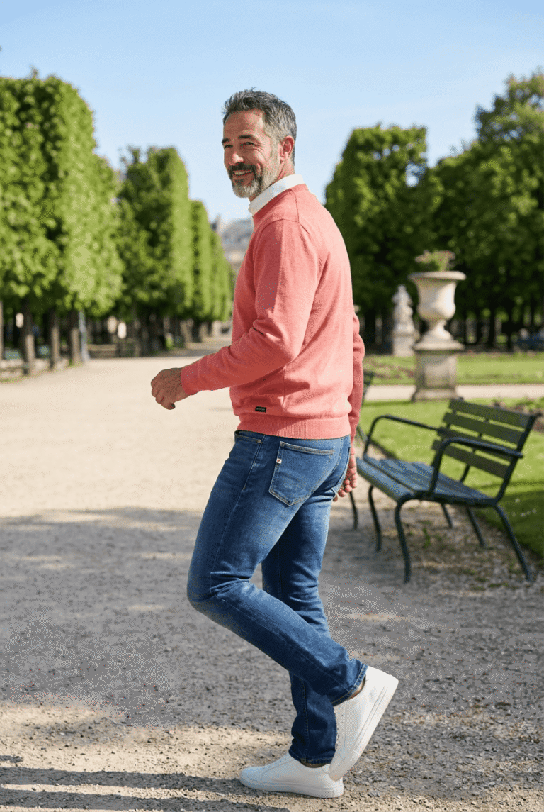 Baie des Caps - Pull homme col Rond "Hélice" coupe confort – Jaune / XXL