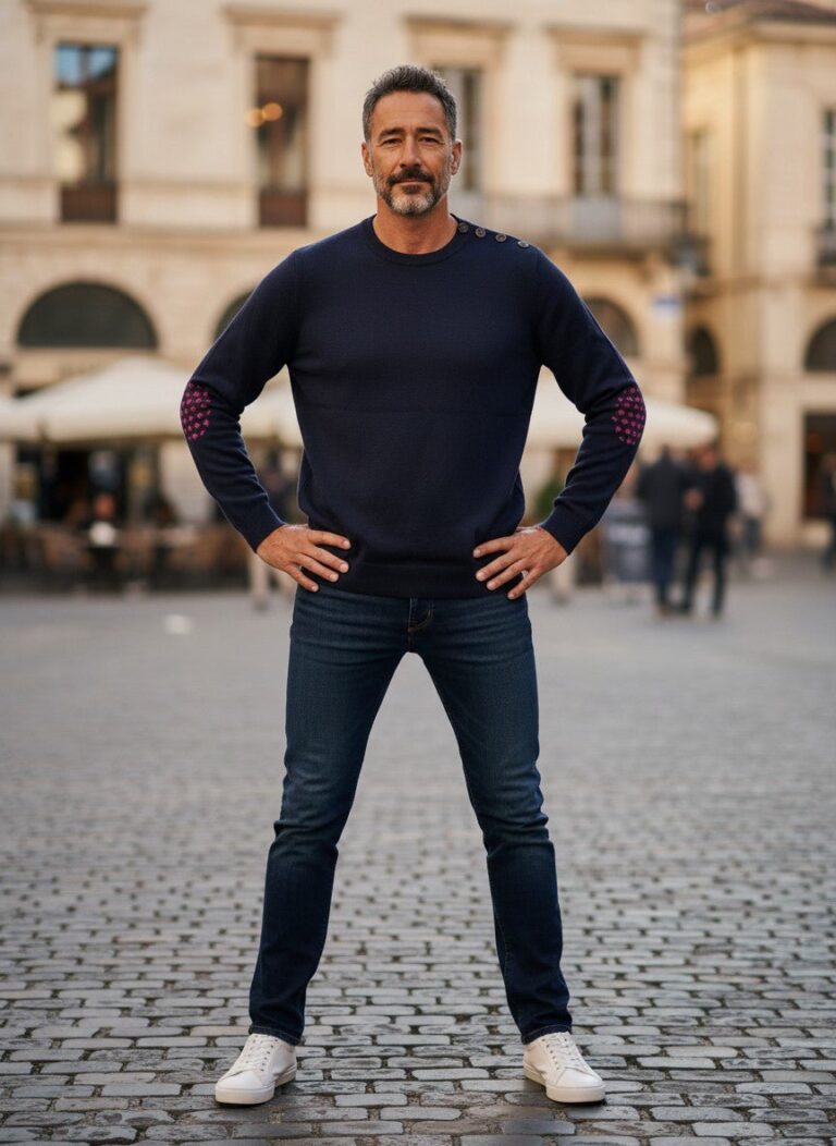 Baie des Caps - Pull marin "Bétahon" Lys 50% laine – Fuschia / 4