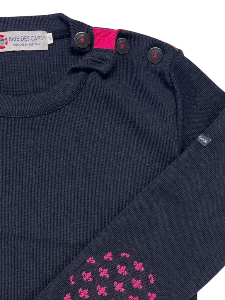 Baie des Caps - Pull marin "Bétahon" Lys 50% laine – Fuschia / 4