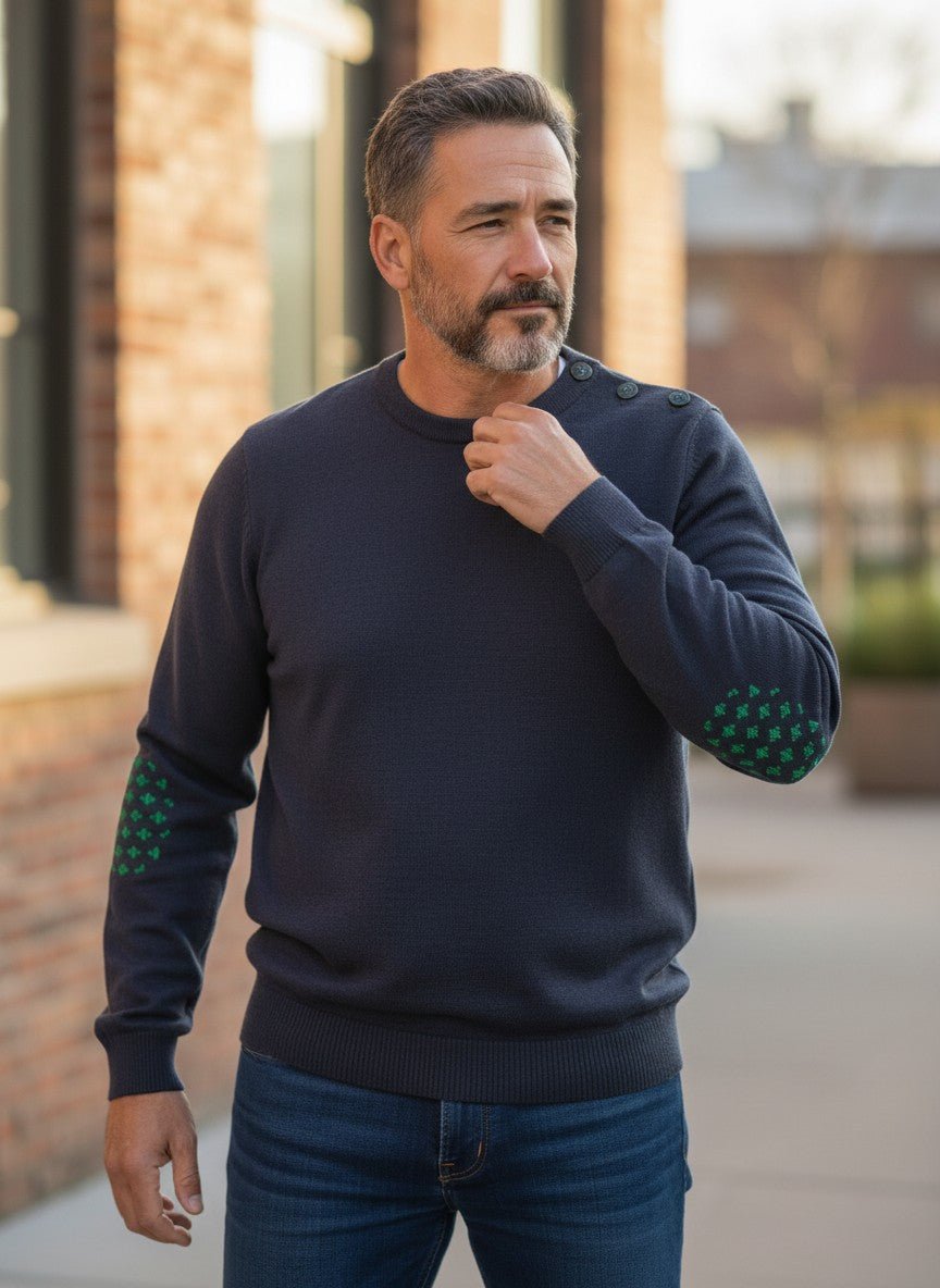 pull marin betahon lys 50 laine vert vif 7009733 Baie des Caps - Pull marin "Bétahon" Lys 50% laine – Fuschia / 4