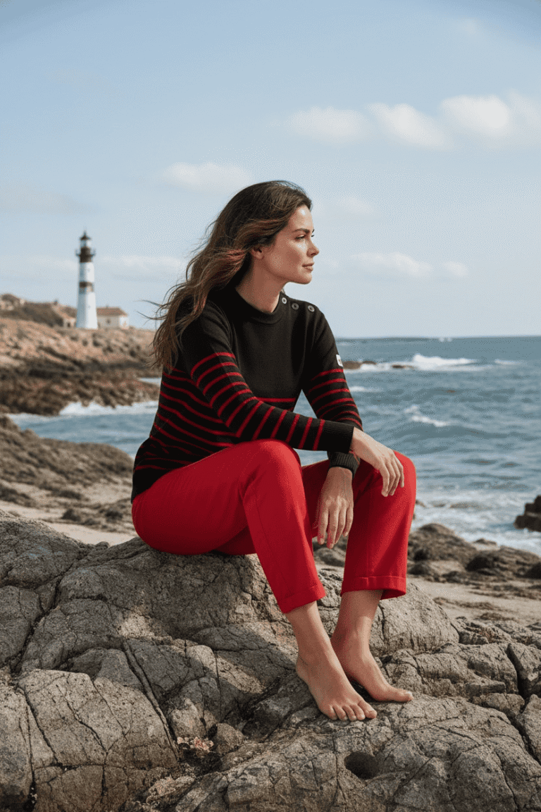 Baie des Caps - Pull marin Erquy 50% laine mérinos — Coupe ample femme – Vert vif / L