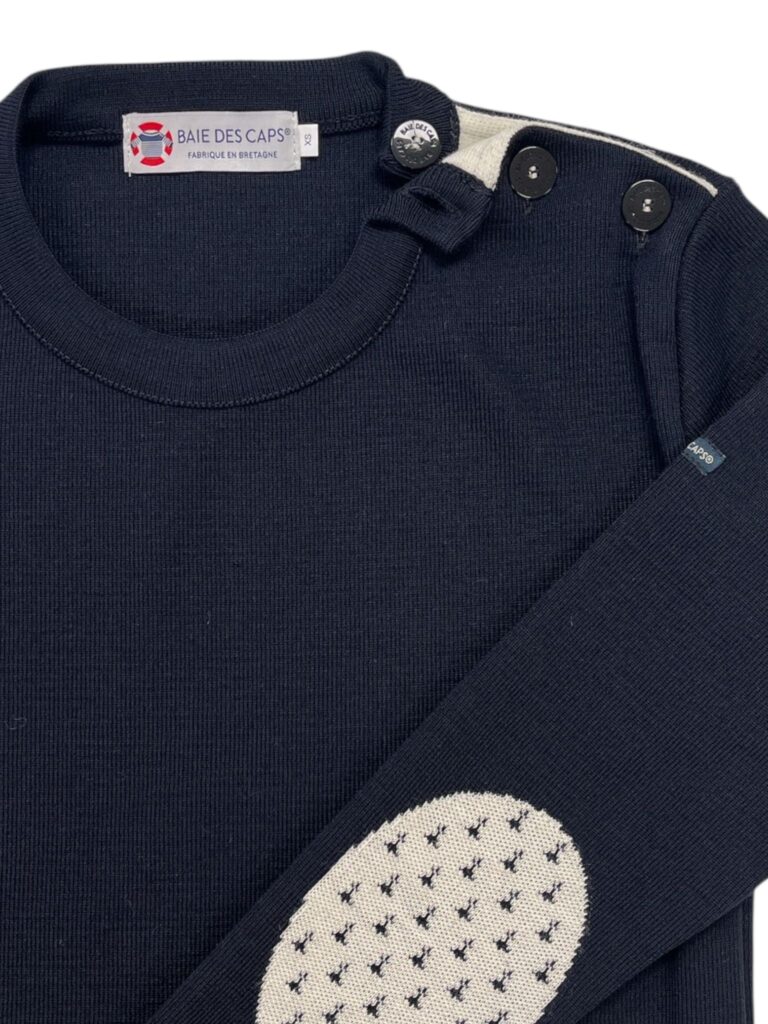 Baie des Caps - Pull marin "Pen Lan" Hermine - 50% laine – S