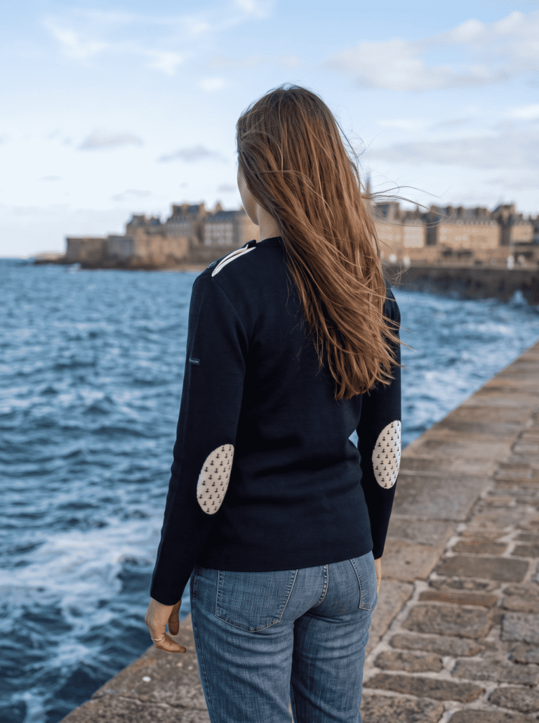 Baie des Caps - Pull marin "Pen Lan" Hermine - 50% laine – S