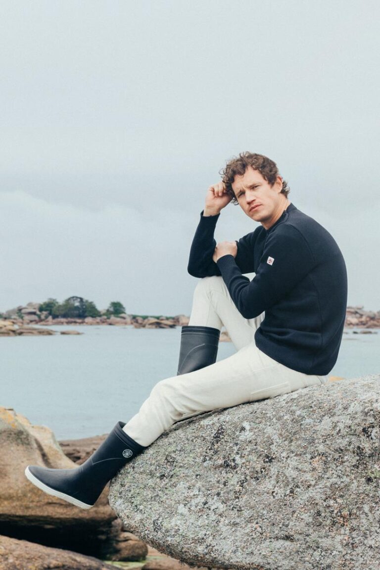 Baie des Caps - Pull marin Petit Erquy – Laine mérinos et rayures bretonnes – Rouge / 0 (XXS)