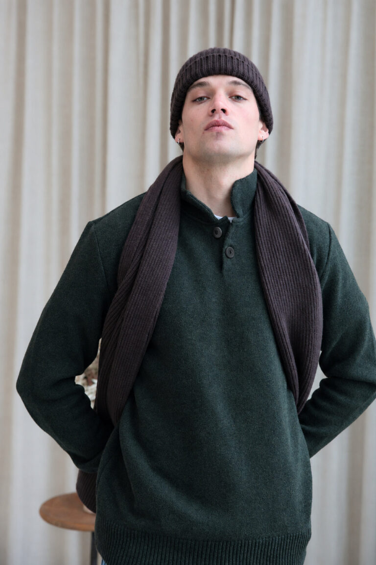 100% Laine Mérinos - pull MONTAGNE Kaki – XL