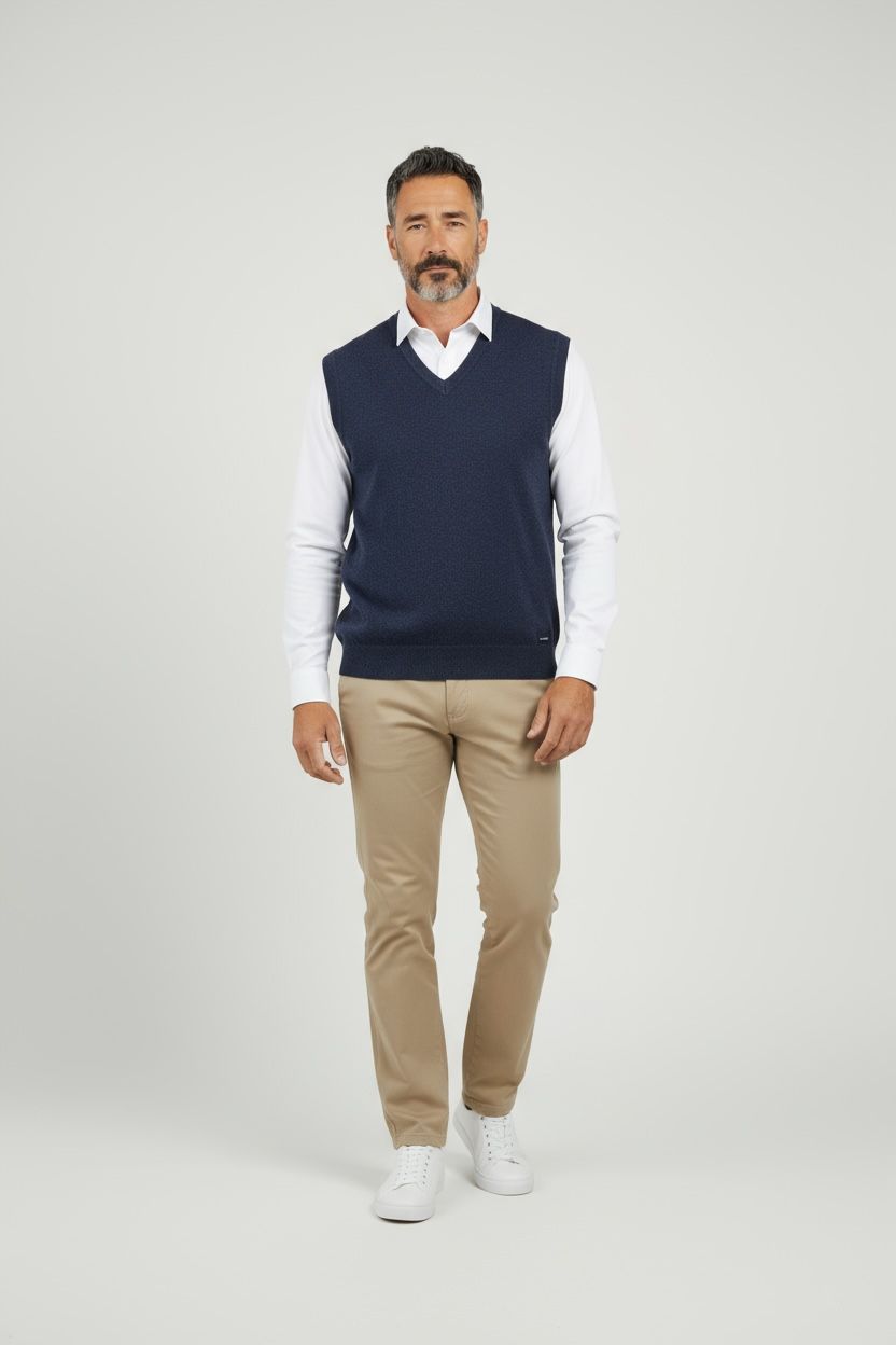 pull sans manche homme bleiz bleu ardoise 2449240 Baie des Caps - Pull sans manche homme "Bleiz" – Anthracite / S
