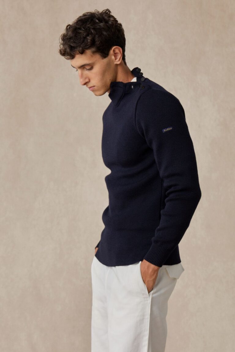 Le Minor - Pull marin bleu marine pour homme – XXXXL