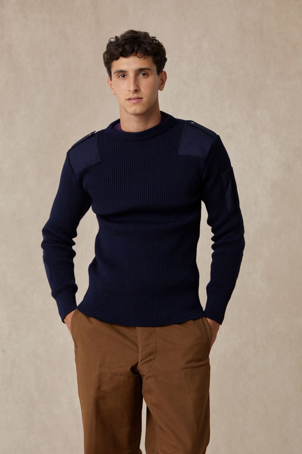 pull officier militaire bleu marine homme le minor 1 Le Minor - Pull Officier bleu marine pour homme – XS