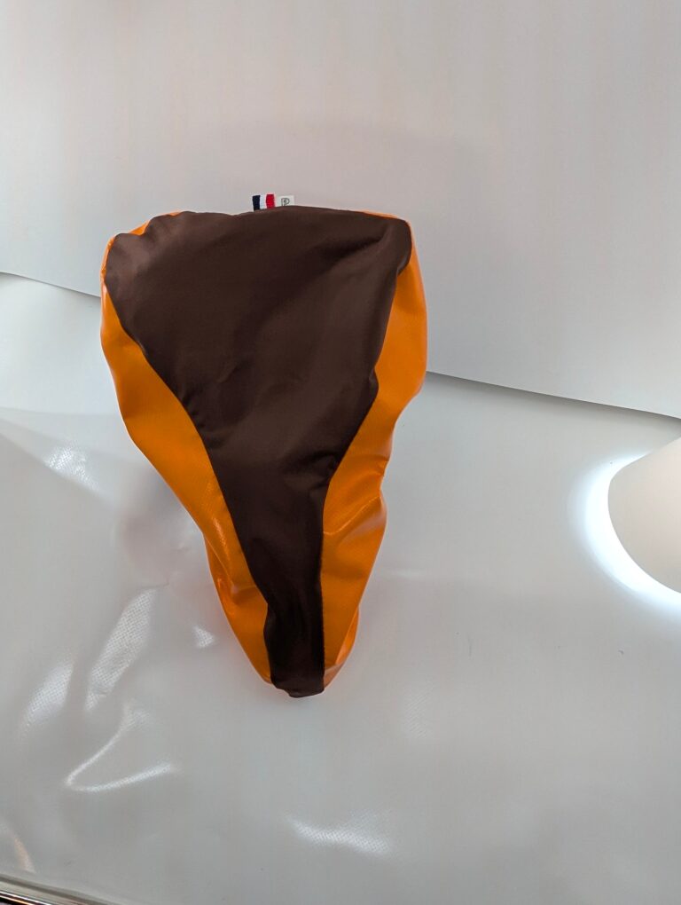 Ptitcul - Housse de selle de vélo – Orange rose / VTC / Vélo electrique