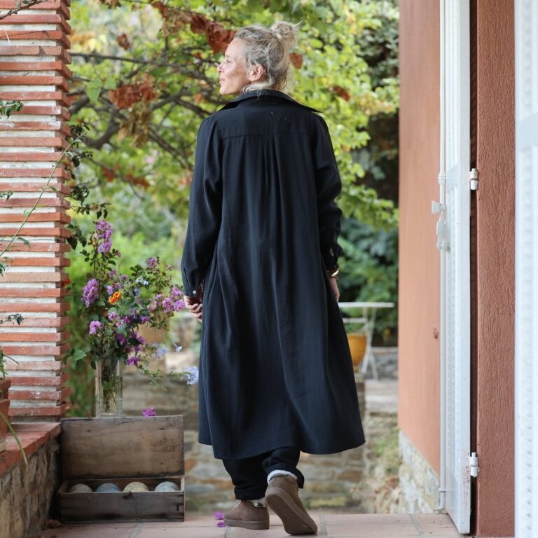 Quintessence - Robe Reine — Modal lavé noir – XXL