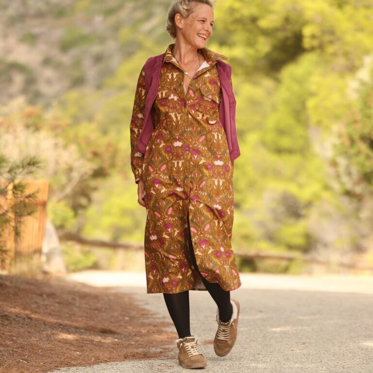 Quintessence - Robe Reine — Toile de coton jardin d'anis – XXL