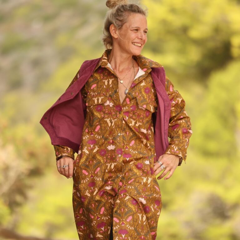 Quintessence - Robe Reine — Toile de coton jardin d'anis – XXL