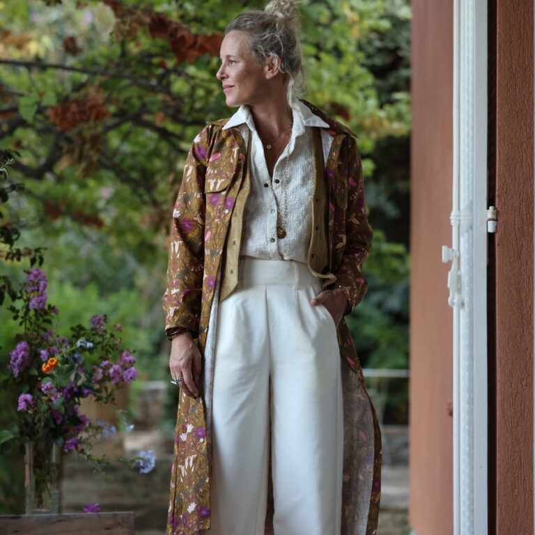 Quintessence - Robe Reine — Toile de coton jardin d'anis – XXL