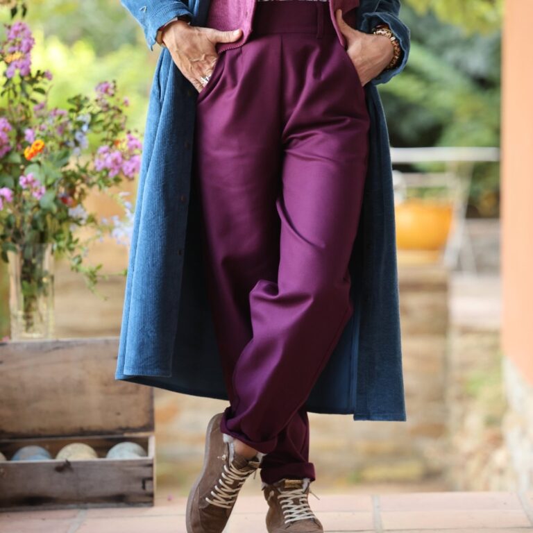 Quintessence - Robe Reine — Velours côtelé bleu officier – XXL
