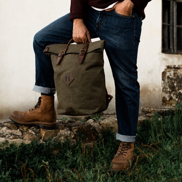 Bleu De Chauffe - Sac à dos Woody 25L - Kaki Foncé stonewashed