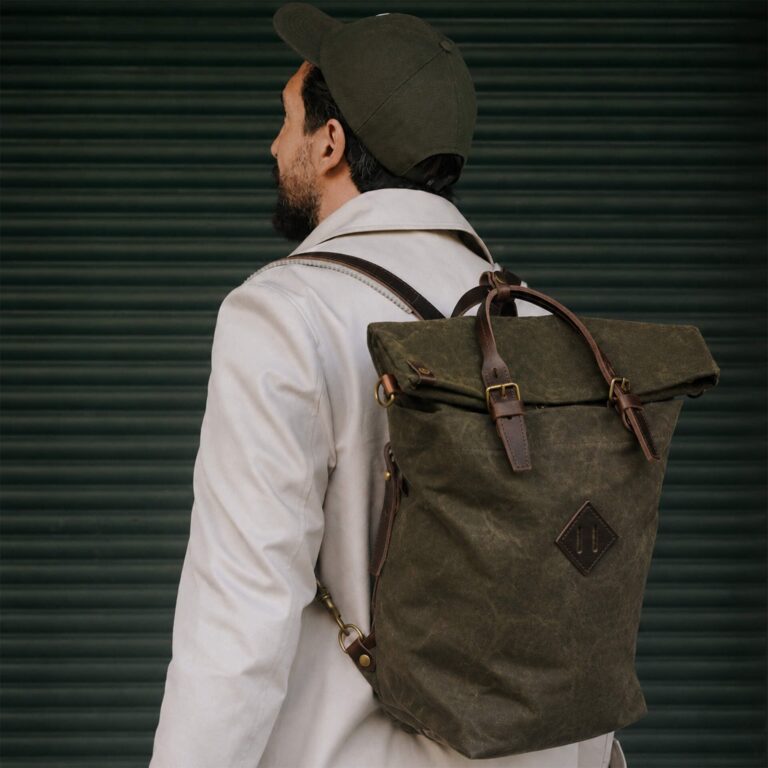Bleu De Chauffe - Sac à dos Woody 25L - Kaki Foncé stonewashed