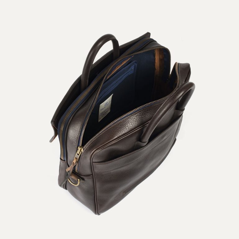 Bleu De Chauffe - Sac business Zeppo - Marron Brun