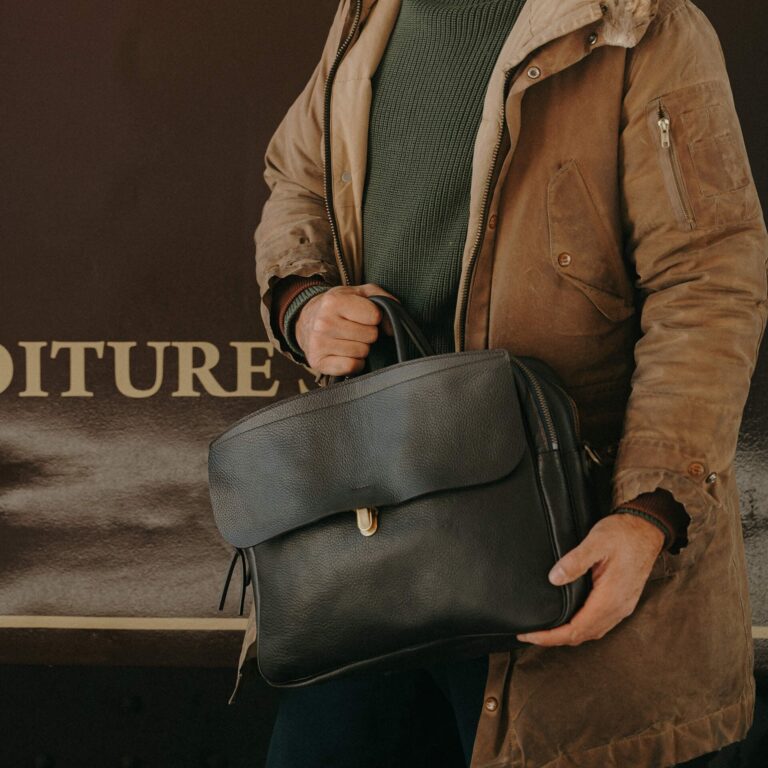 Bleu De Chauffe - Sac business Zeppo - Marron Brun