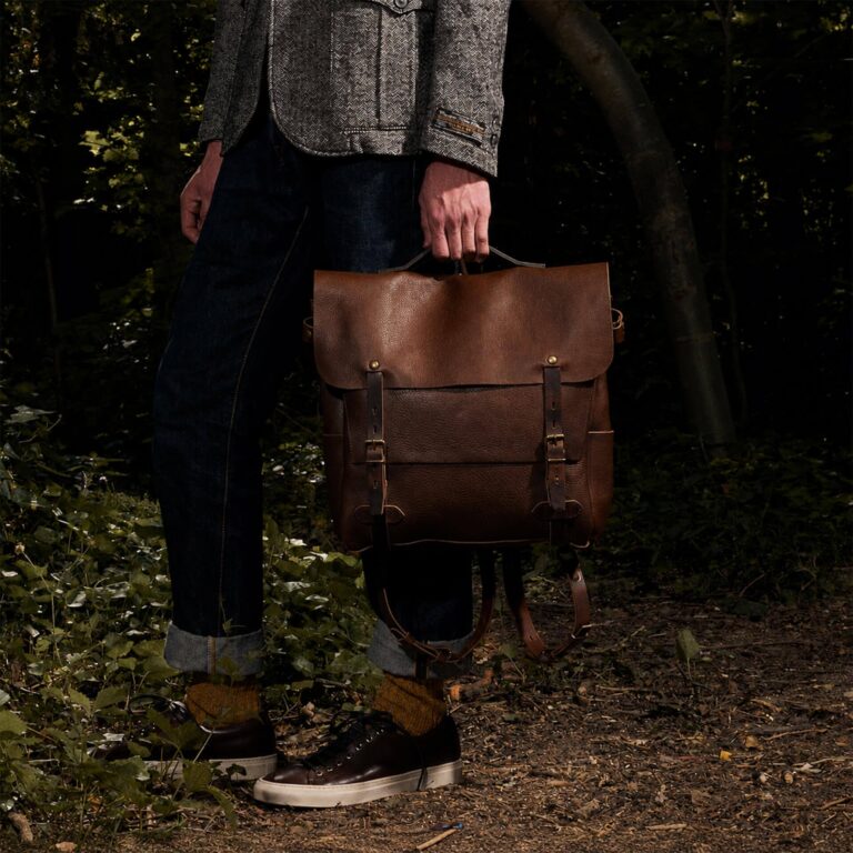 Bleu De Chauffe - Sac Postier Eclair L - Brun ambré