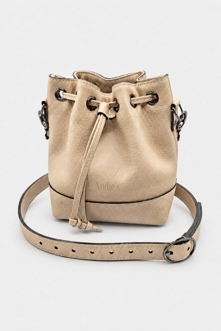 sac seau creme logo reduit Nodie's - Tommy - crème galet grainé
