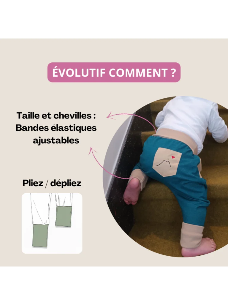 Les Mômes des Dômes - Sarouel évolutif Patchs