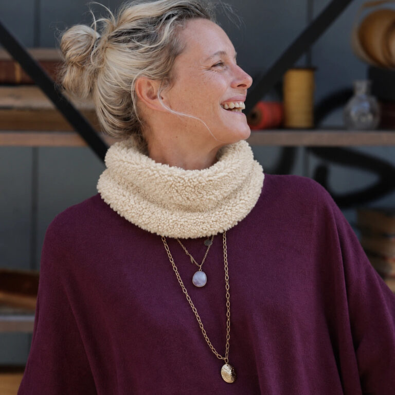 Meta SS25 - Le snood Douillet Nilo - Sherpa crème - hauteur 14cm – Taille unique