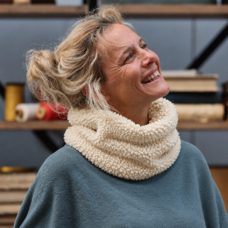 Meta SS25 - Le snood Douillet Nilo - Sherpa crème - hauteur 20cm – Taille unique