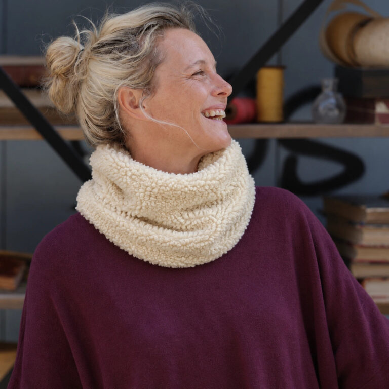 Meta SS25 - Le snood Douillet Nilo - Sherpa crème - hauteur 20cm – Taille unique