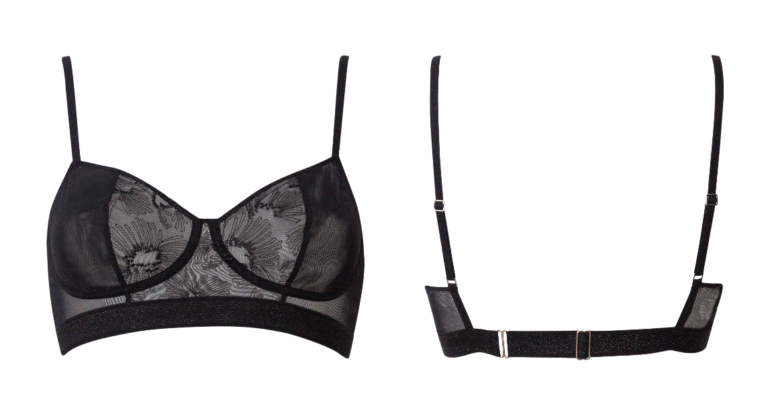 BOTT Lingerie - Corbeille "fausses-armatures" Le Crush - Noir Shadow – XL