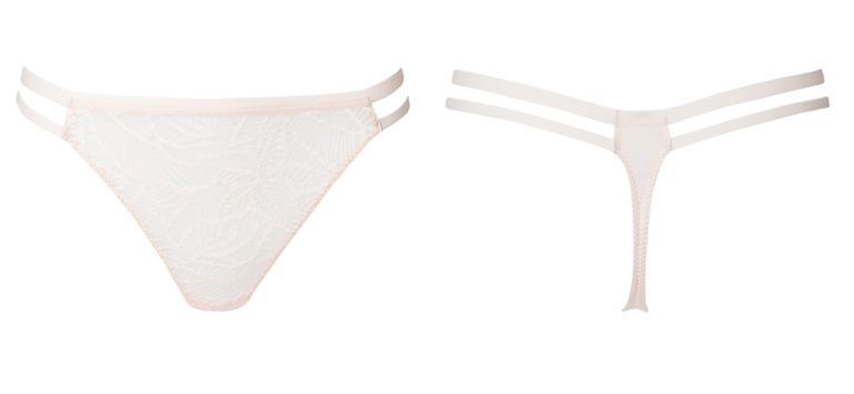 BOTT Lingerie - String La First - Blanc Rosé – XL
