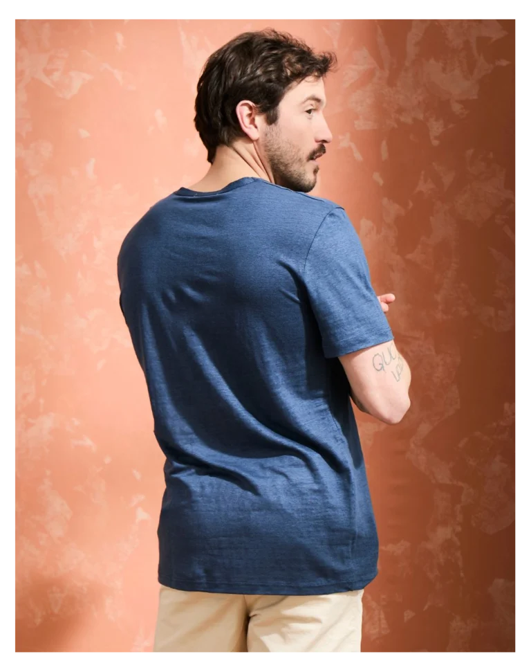 Maison Lemahieu - T-shirt homme Lin - Marine – 2XL