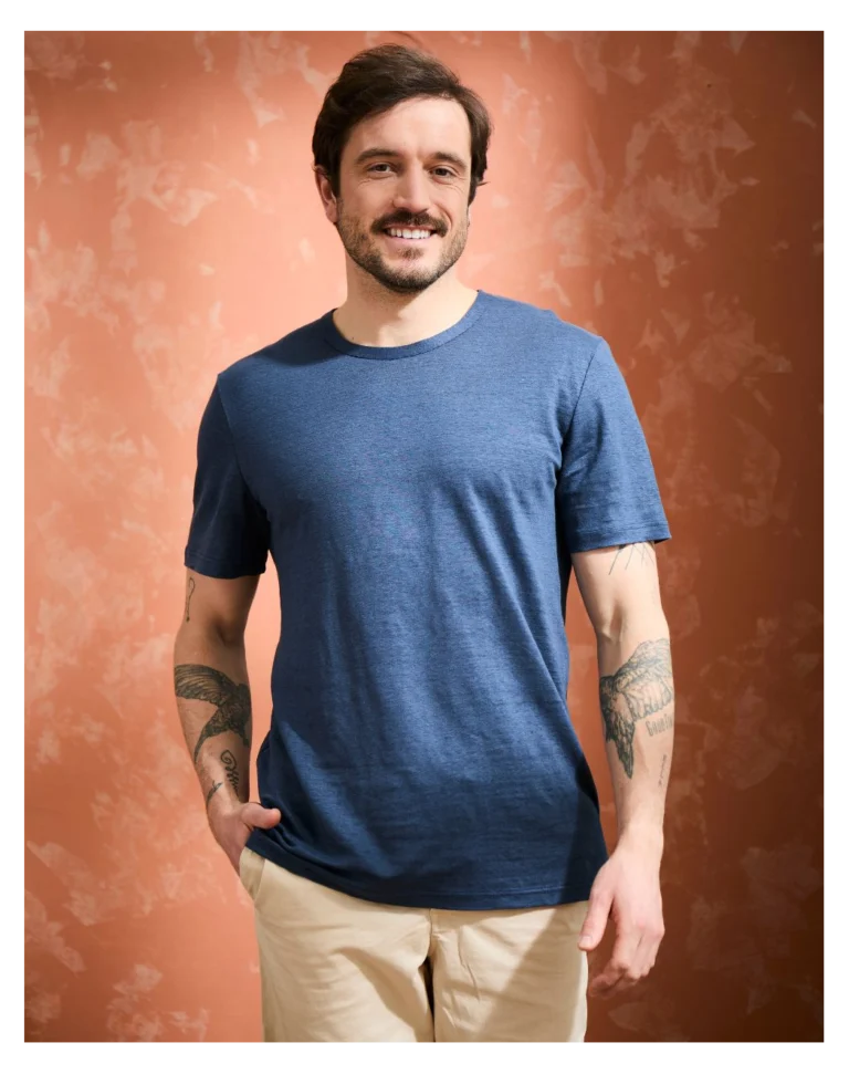 Maison Lemahieu - T-shirt homme Lin - Marine – 2XL