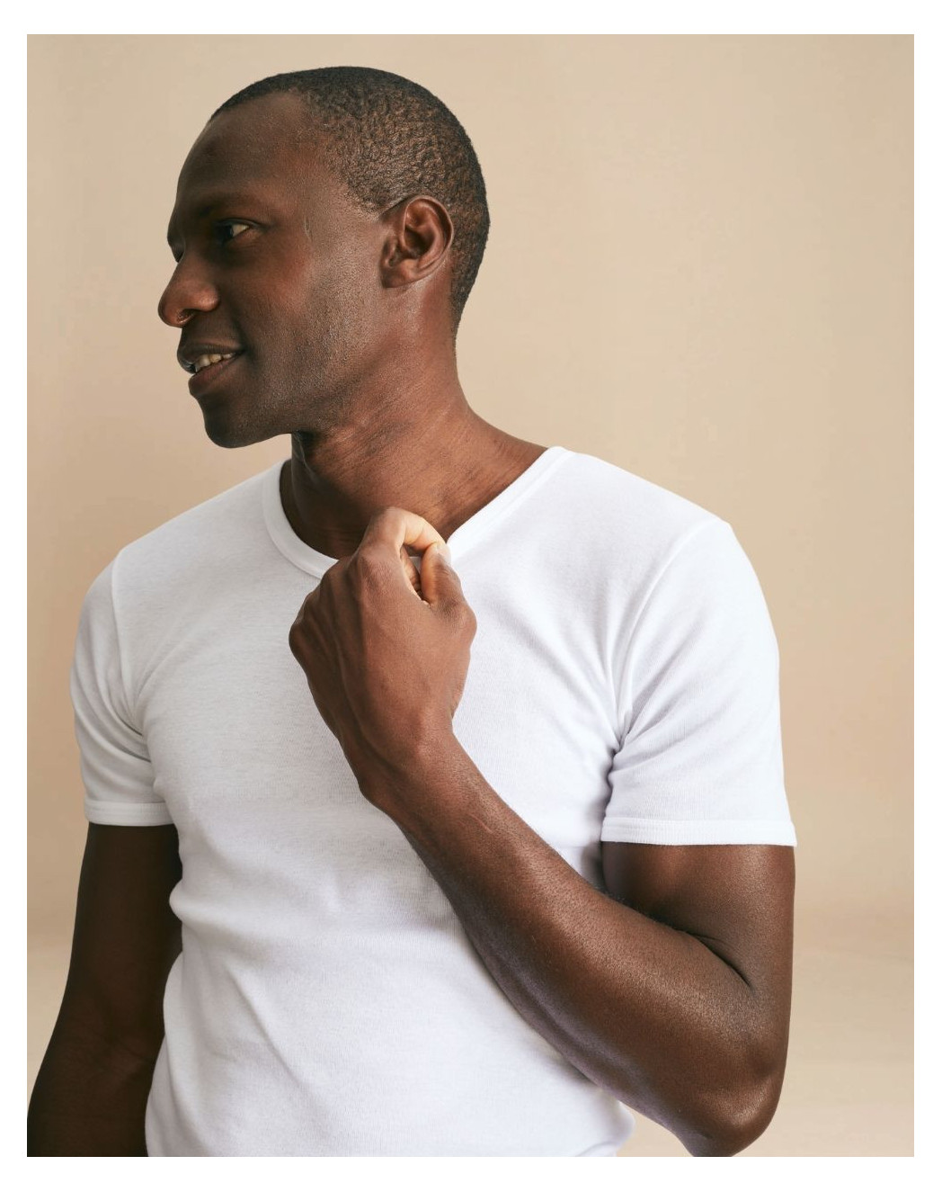 t shirt homme le maillot blanc Maison Lemahieu - T-shirt seconde peau - Blanc – S