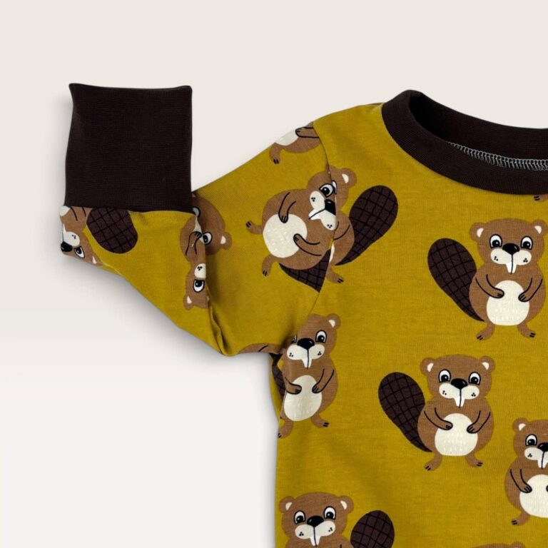 t shirt manches longues evolutif bebe et enfant soan 11586 les Mômes des Dômes - T-shirt manches longues évolutif bébé et enfant - Soan – Pull + pantalon uni beige / 3 - 6 ans / 3 - 6 ans