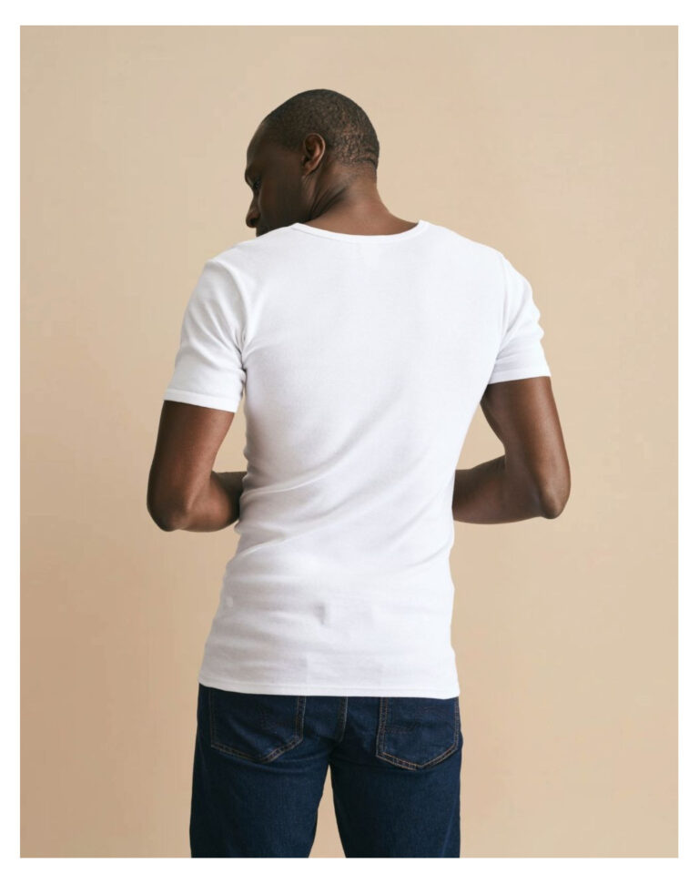 Maison Lemahieu - T-shirt seconde peau - Col V - Blanc – M