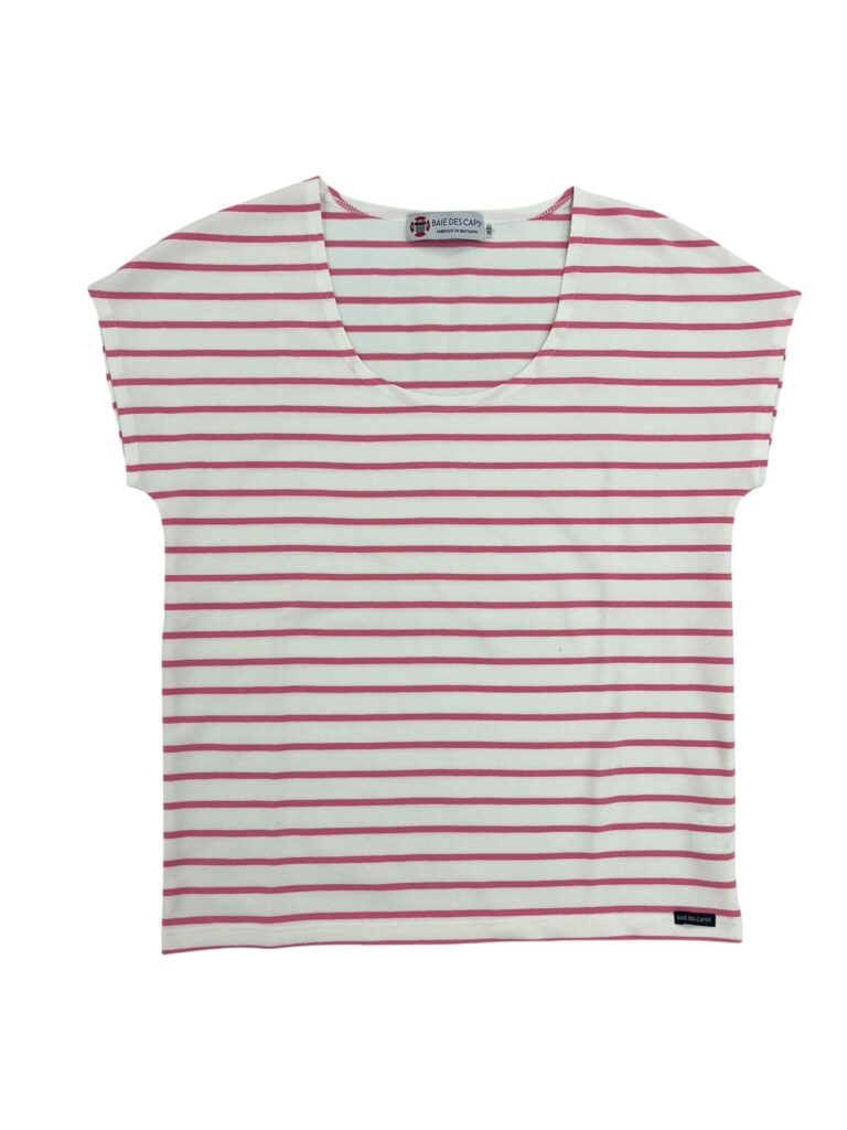 Brocéliande Confection - Top marin femme "Morgane" – Blanc Marine / XS