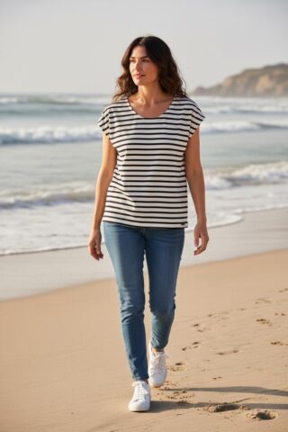 Top marin femme « Morgane » par la marque Baie des Caps Baie des Caps - Top marin femme « Morgane »